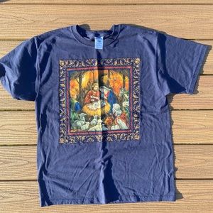 Nativity Scene, Baby Jesus T-Shirt Large